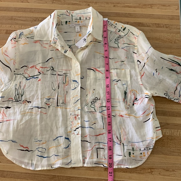 Banana Republic Boxy Cropped Ramie Shirt Size XS - Picture 10 of 10